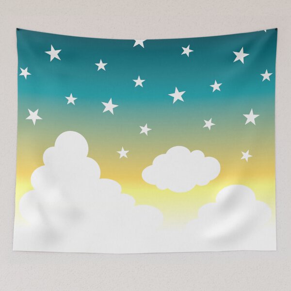 Item preview, Clouds | Stars | Gradient | White Blue Yellow designed and sold by Wintre2.