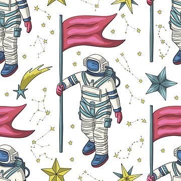 Imagen de la obra Astronoaut with flag de Patternsonly