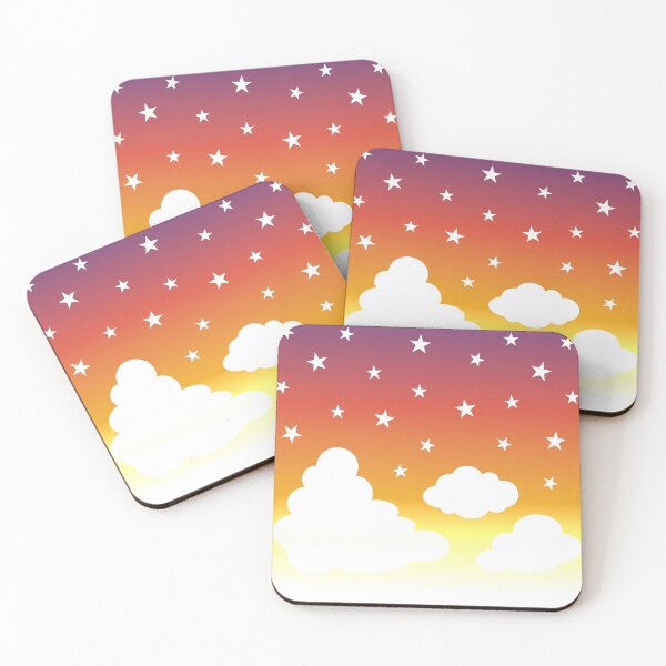 Item preview, Clouds | Stars | Gradient | White Purple Orange Yellow designed and sold by Wintre2.