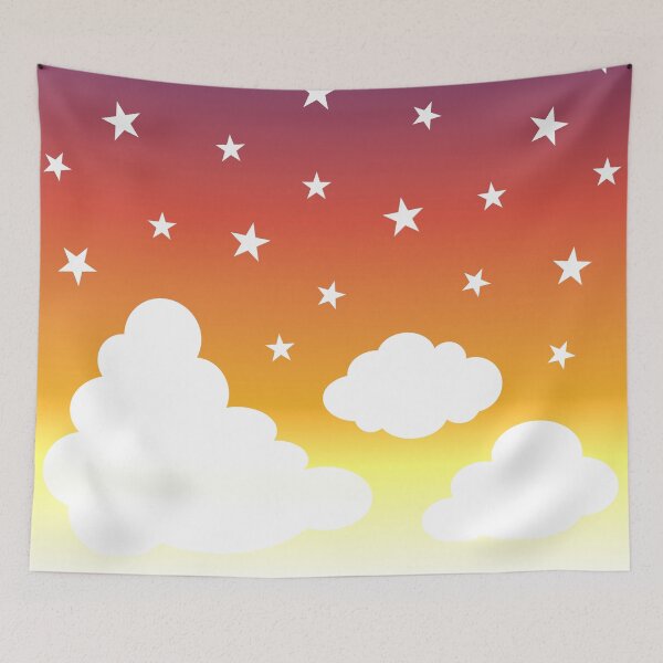 Item preview, Clouds | Stars | Gradient | White Purple Orange Yellow designed and sold by Wintre2.
