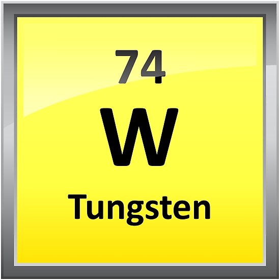 "Tungsten Periodic Table Element Symbol" Poster by sciencenotes Redbubble
