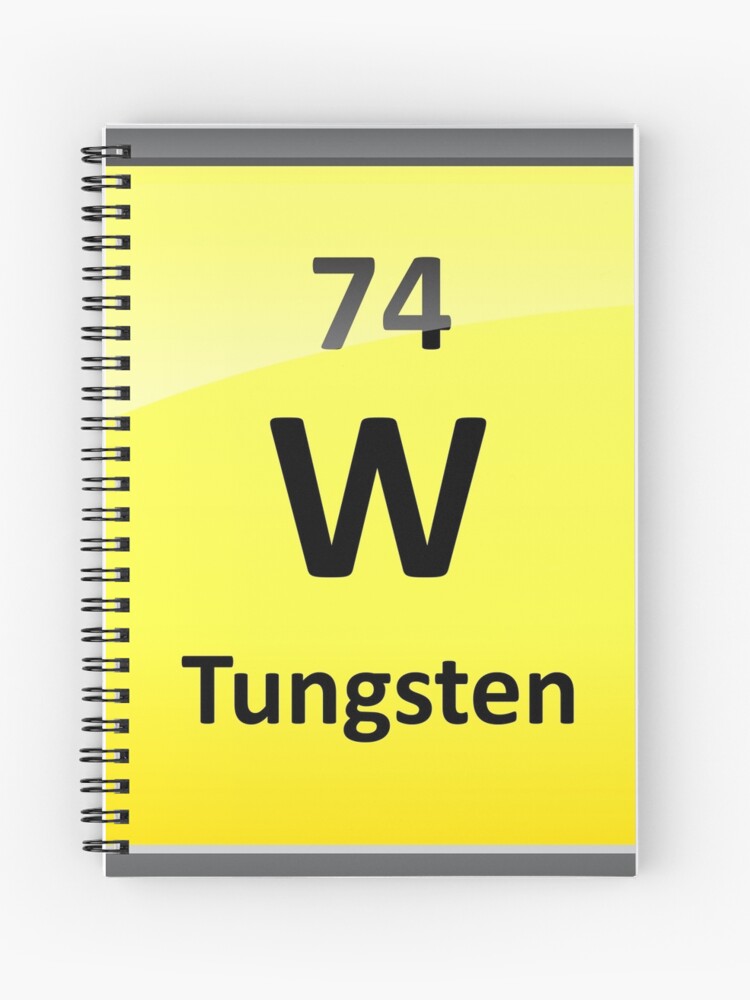 Chaqueta Gángster Dirigir Cuaderno de espiral «Símbolo de elemento de tabla periódica de tungsteno»  de sciencenotes | Redbubble