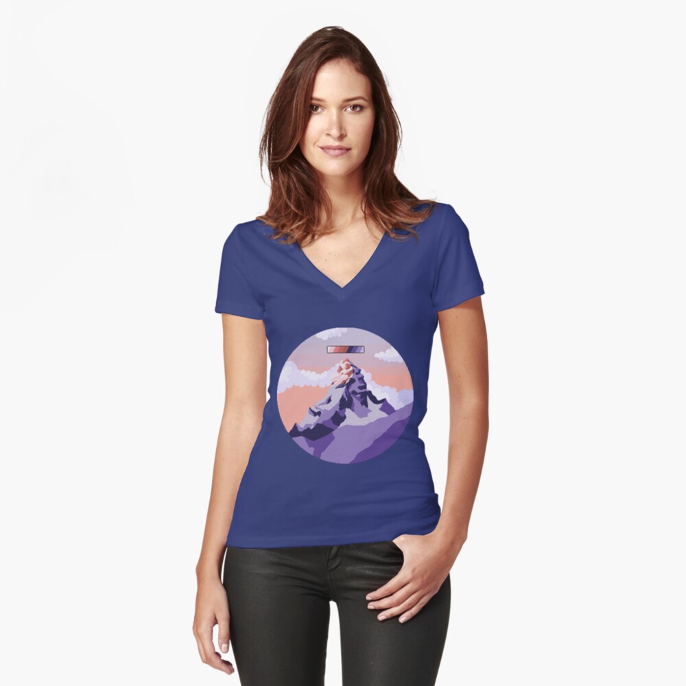 Item preview, Fitted V-Neck T-Shirt designed and sold by moobloom.