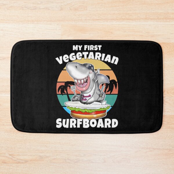 Item preview, My First Surfboard Funny Vegetarian Summer Surf designed and sold by Status71.