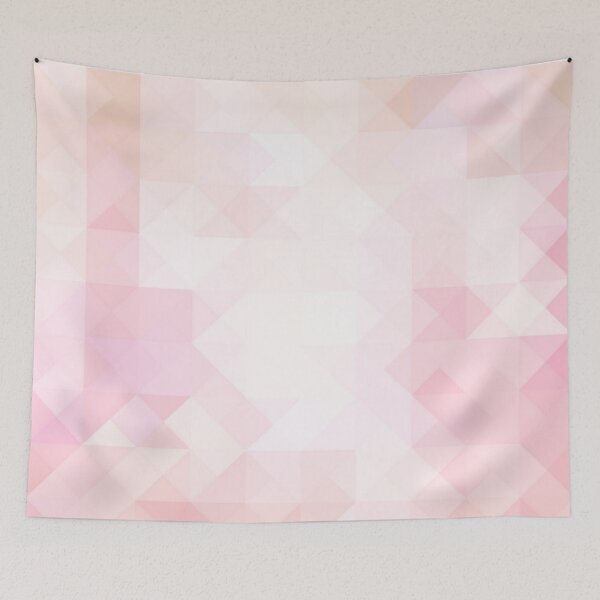 Item preview, abstract Pale Pink Geometric Triangle Design Pattern designed and sold by WearWolfDesigns.