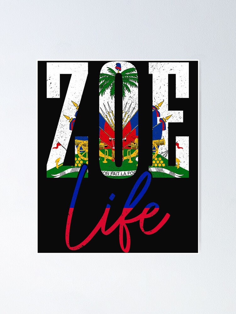 "Haiti Flag Zoe Haitian Life Pride Vintage Haiti " Poster for Sale by