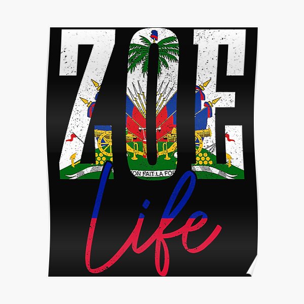 "Haiti Flag Zoe Haitian Life Pride Vintage Haiti " Poster for Sale by