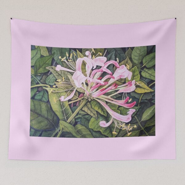 Item preview, Watercolor: Honeysuckle flower designed and sold by Delphine HIBOU.