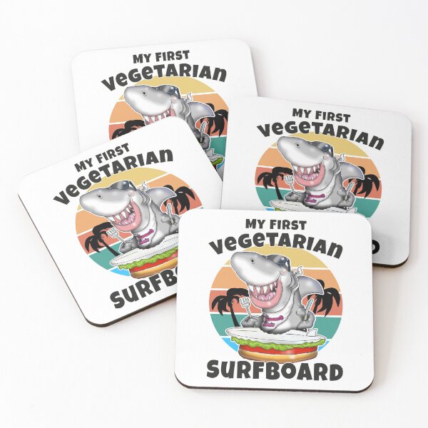 Item preview, My First Surfboard Funny Vegetarian Summer Surf designed and sold by Status71.