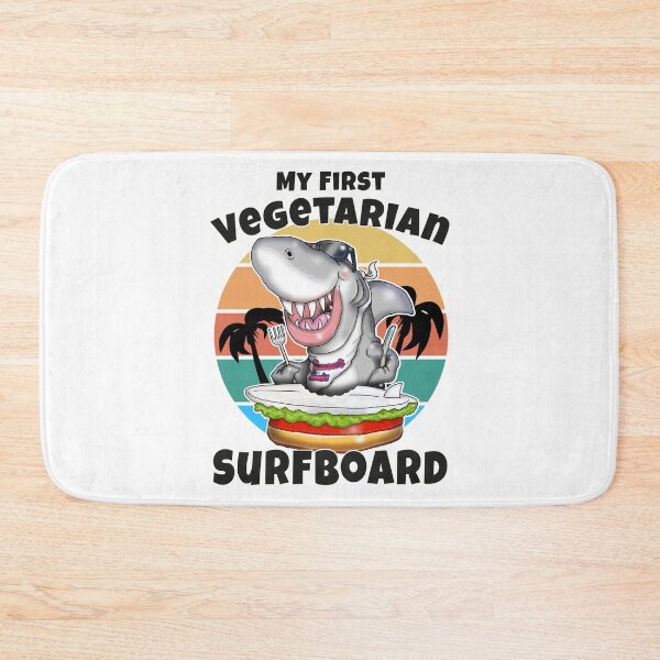 Item preview, My First Surfboard Funny Vegetarian Summer Surf designed and sold by Status71.