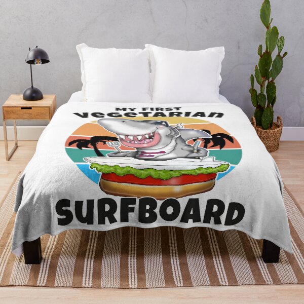 Item preview, My First Surfboard Funny Vegetarian Summer Surf designed and sold by Status71.