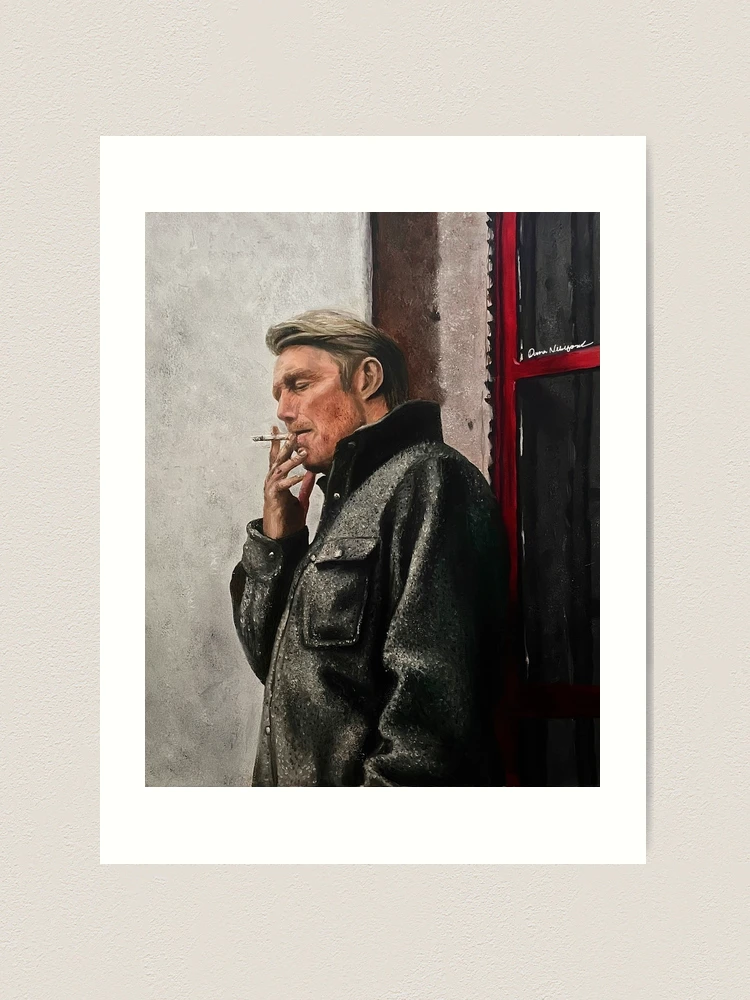 Mads Mikkelsen Smoking Painting