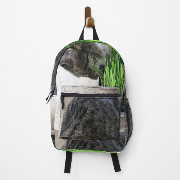 Item preview, a cat eating cat grass designed and sold by pinkal.