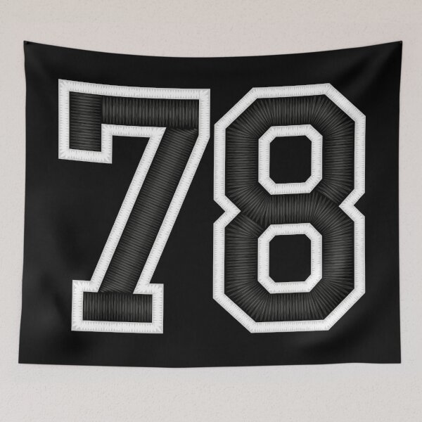 Item preview, 78 Black Jersey Sports Number seventy-eight Football 78 designed and sold by elhefe.