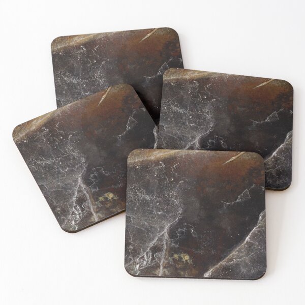 Item preview, Black and burnt brown marble print designed and sold by HadeeeeL.