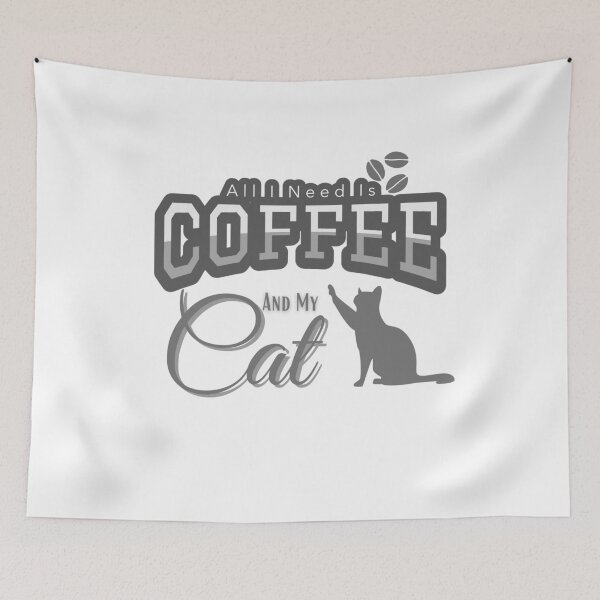 Item preview, All I Need Is Coffee And My Cat designed and sold by Magic Touch  ⭐⭐⭐⭐⭐.