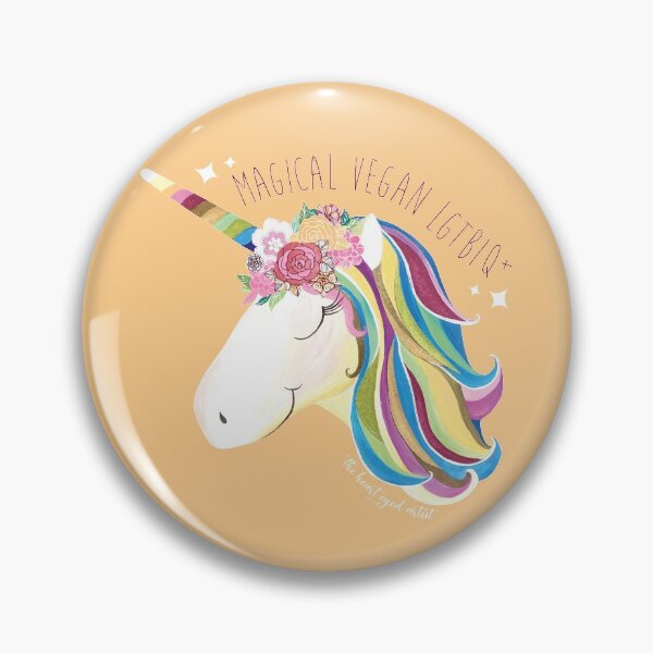 Item preview, Magical Vegan LGTBIQ+ Unicorn designed and sold by hearteyedartist.