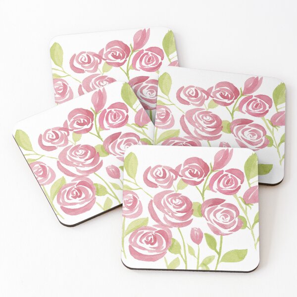 Item preview, watercolor pink roses designed and sold by LiliDN.