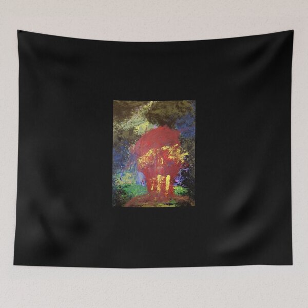 Item preview, Red Skull in Forest, Surreal Pop Art, Acrylics on Canvas designed and sold by RadicalGaymer.