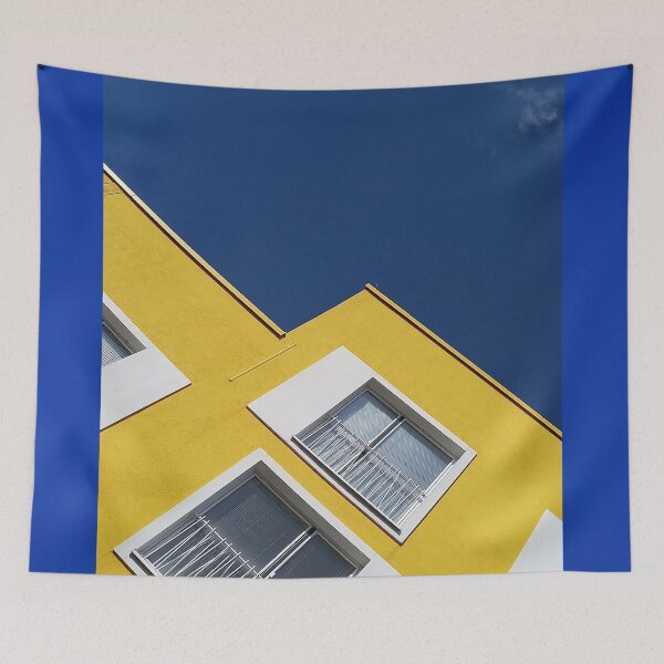 Item preview, Yellow house and blue sky designed and sold by Ninaeva.