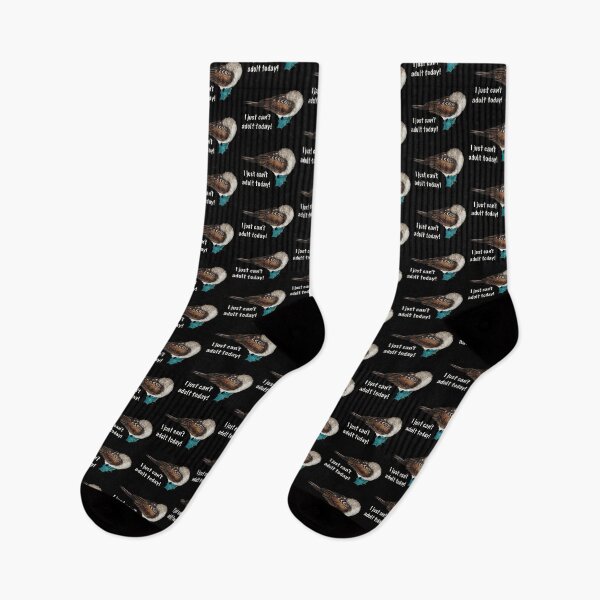Item preview, I JUST CAN’T ADULT TODAY! The Blue Footed Booby bird is hiding away. designed and sold by artbysarahallen.