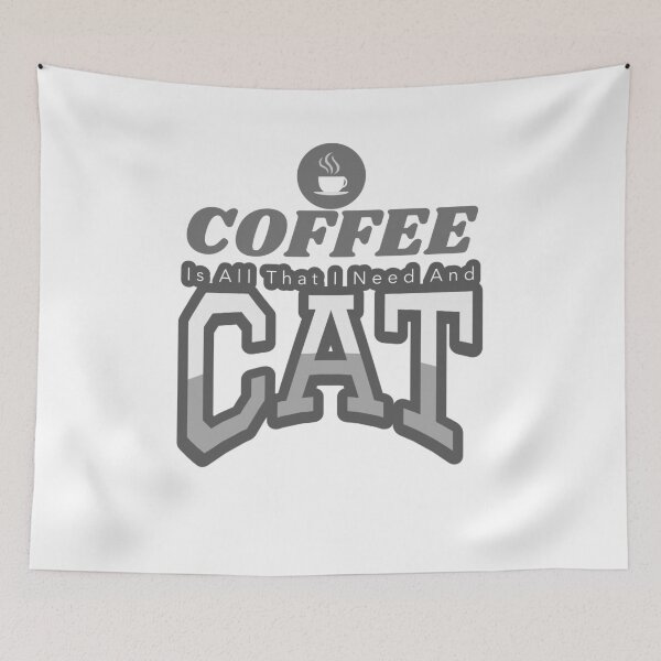 Item preview, Coffee Is All That I Need And My Cat designed and sold by Magic Touch  ⭐⭐⭐⭐⭐.