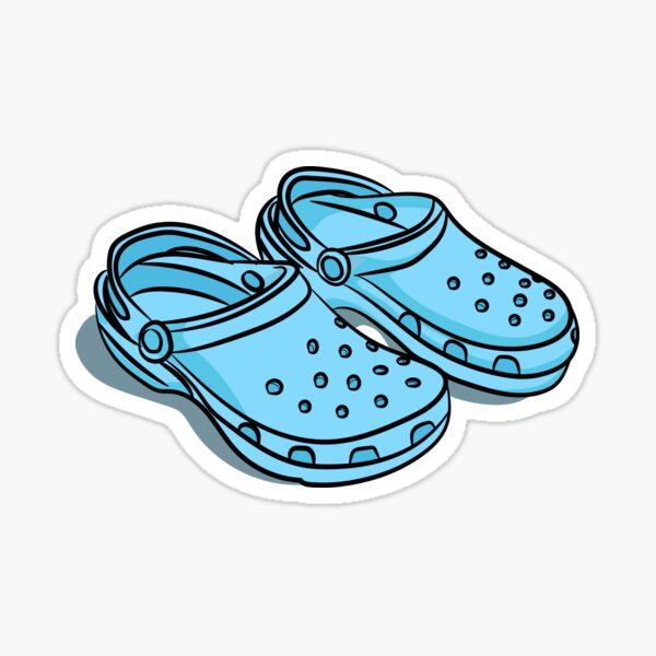 Light Blue Crocs Sticker Sale by marycherryy |