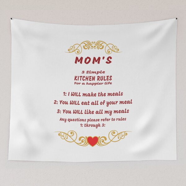 Item preview, MOM’S 3 SIMPLE KITCHEN RULES designed and sold by TJays.