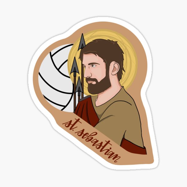 St. Sebastian (Volleyball) Sticker