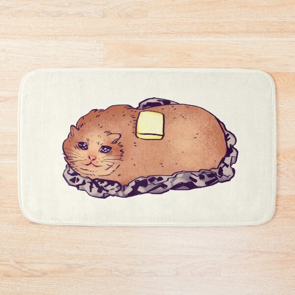 Item preview, I draw sad baked butter potato cat meme designed and sold by RansRoom.