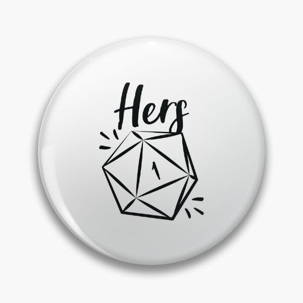 Aperçu de l'œuvre « Hers » D20 roulant un échec critique naturel 1 - mélanger et assortir les couples RPG jeu de rôle dés mème - Dark Print créée et vendue par GeekyMumDesigns.