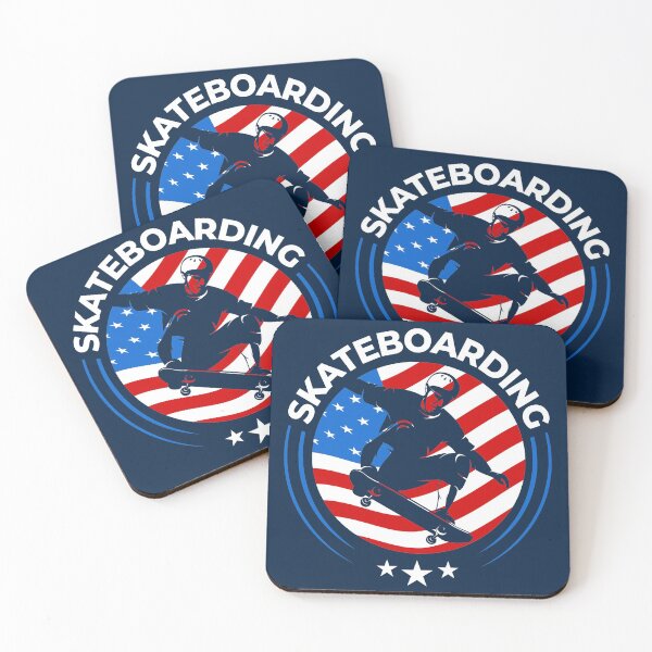 Item preview, USA Skateboarding with American Flag designed and sold by Uppercase Tees.