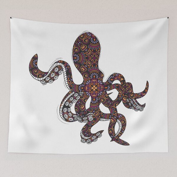 Item preview, Beautiful Octopus In Mandala Pattern. Beautiful Animal Mandala Prints designed and sold by TheImperfecto.