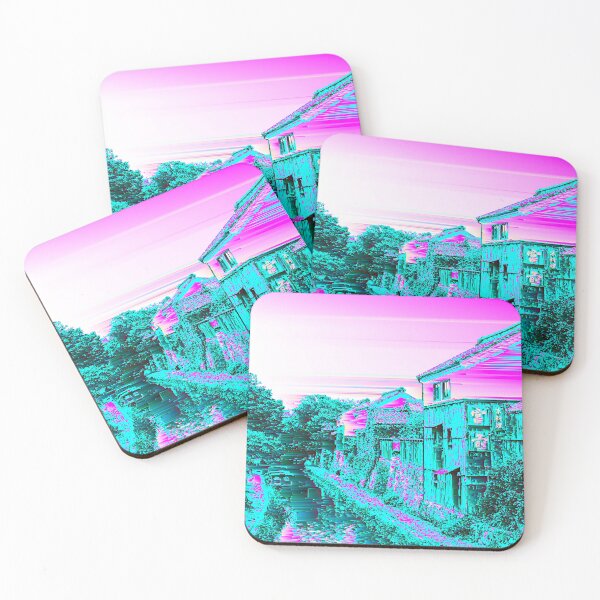 Item preview, Japanese Riverbank Traditional Architecture Glitch Art designed and sold by glitchhub.