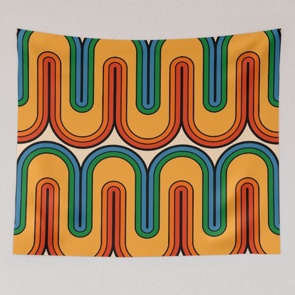 Item preview, 70s Retro Vintage Style Geometric Abstract 522 designed and sold by tonymagnerart.