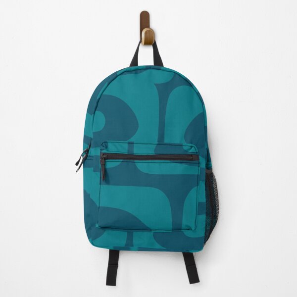 Item preview, Mid Century Modern Piquet Abstract Pattern Blue Teal designed and sold by kierkegaard.