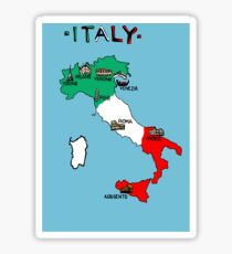 Italy map Sticker