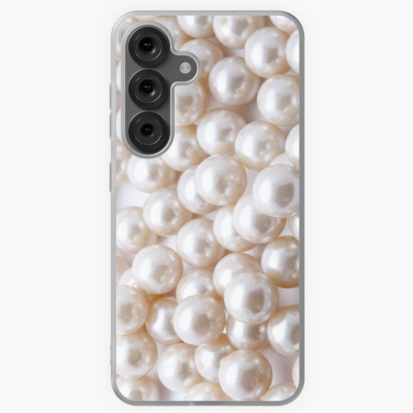 Item preview, White pearls phone case designed and sold by LosersVictory.