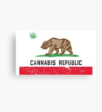 Lienzo República de Cannabis de la vendimia