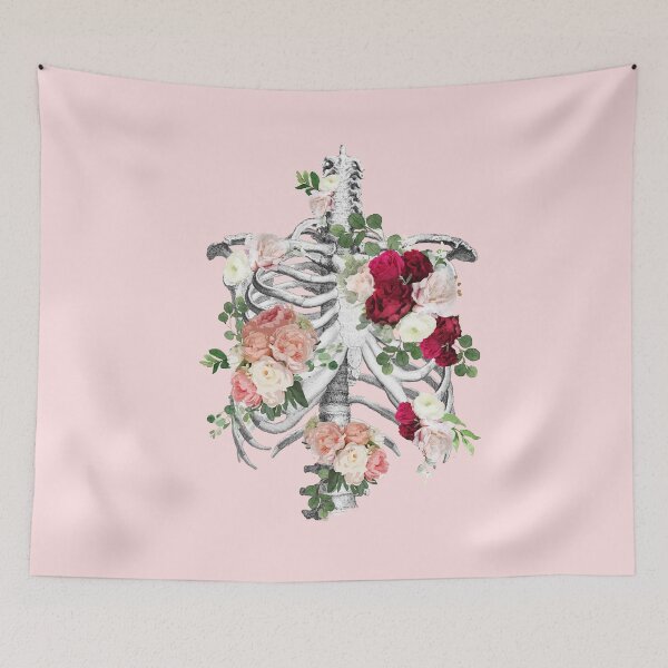 Item preview, Anatomy, ribcage, rib cage,roses bloom spring designed and sold by Collagedream.
