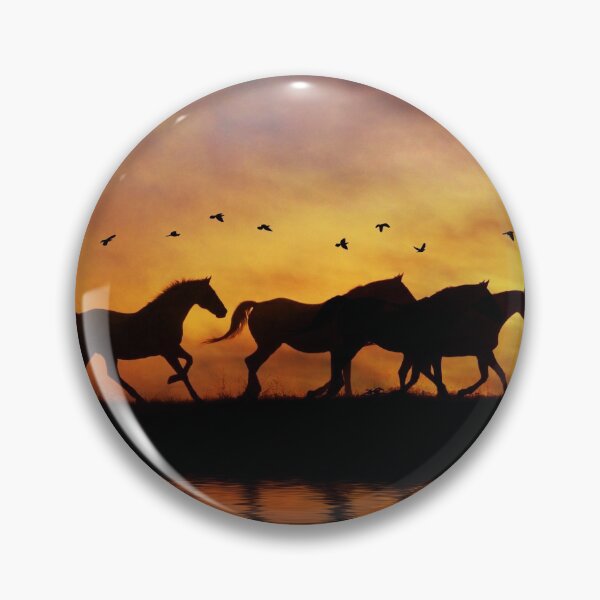 Item preview, Wild Horses in Sunset and Water designed and sold by Stephanie Laird.