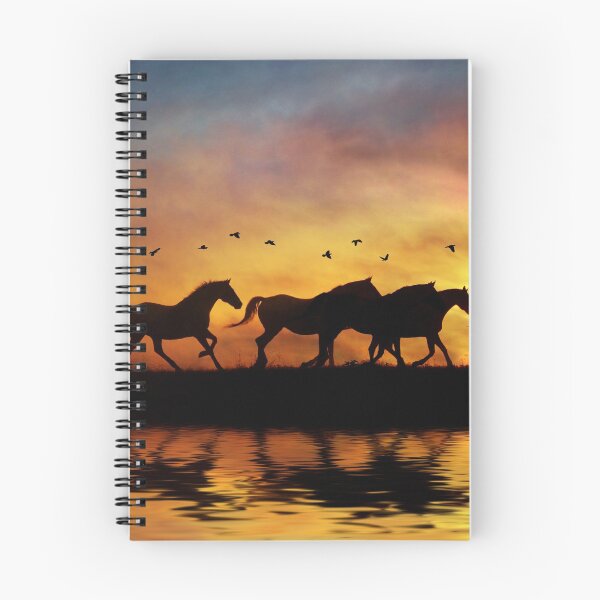 Item preview, Wild Horses in Sunset and Water designed and sold by Stephanie Laird.