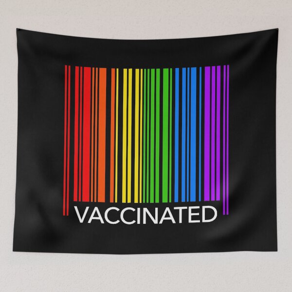 Item preview, Vaccinated - Pride Rainbow Barcode designed and sold by Thelittlelord.