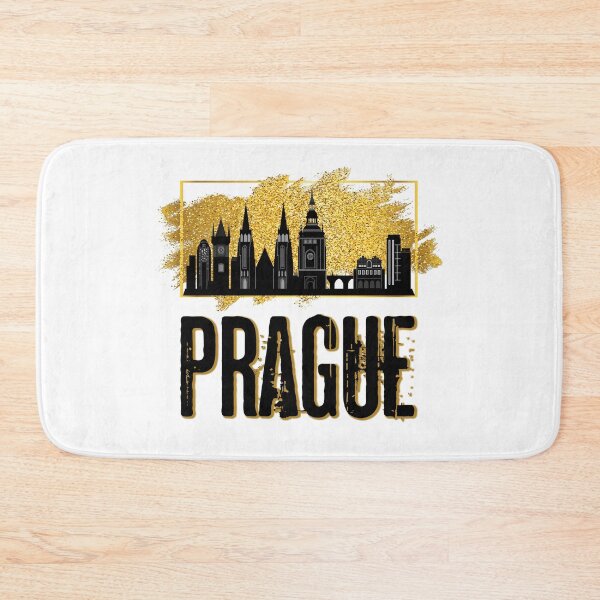 Item preview, Prague Prague Czech Republic Czech Skyline City Gold designed and sold by BullDesignsShop.