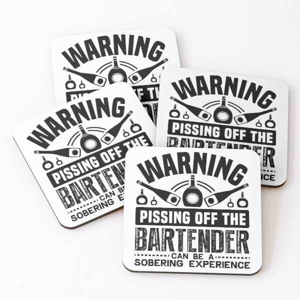 Item preview, Warning, pissing of the bartender can be a sober experience designed and sold by SasKloset.