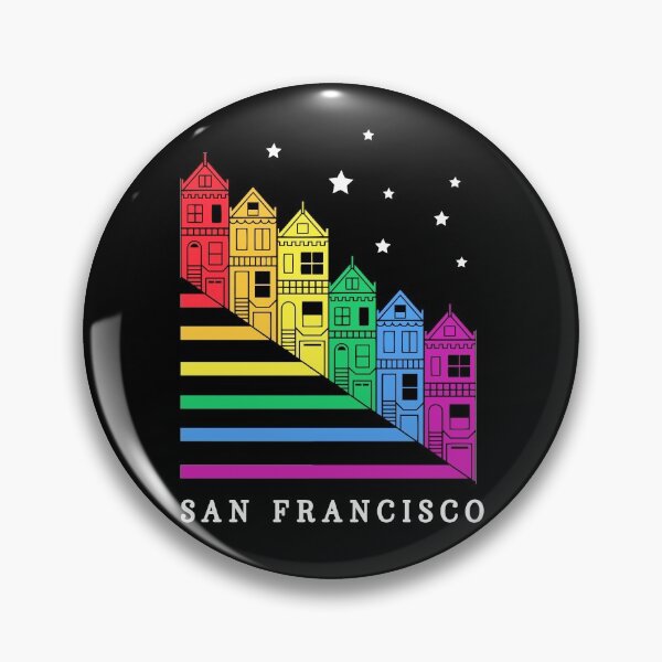 Item preview, Happy PRIDE Month, SF Gay Liberation Movement, Painted Ladies designed and sold by aronia.