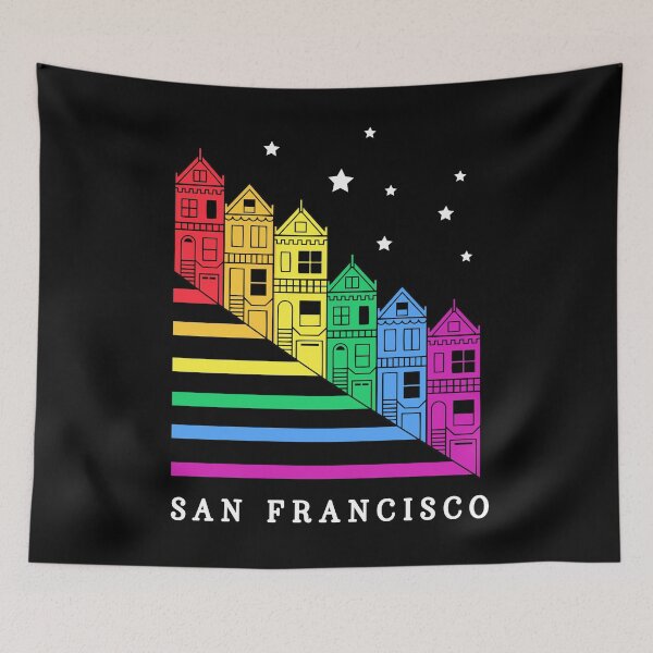 Item preview, Happy PRIDE Month, SF Gay Liberation Movement, Painted Ladies designed and sold by aronia.