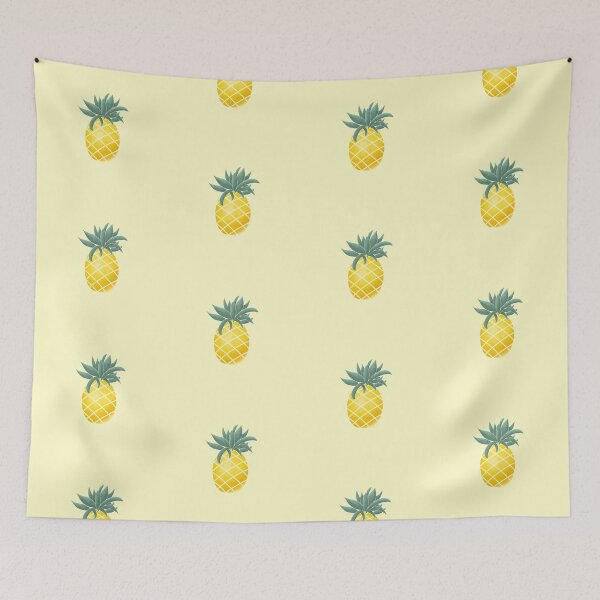 Item preview, Pineapple tropical exotic summer fruit | colorful yellow green illustration art designed and sold by Rinse van Ham.
