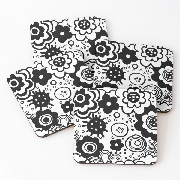 Item preview, Miko flowers, black designed and sold by Lillieoandco.