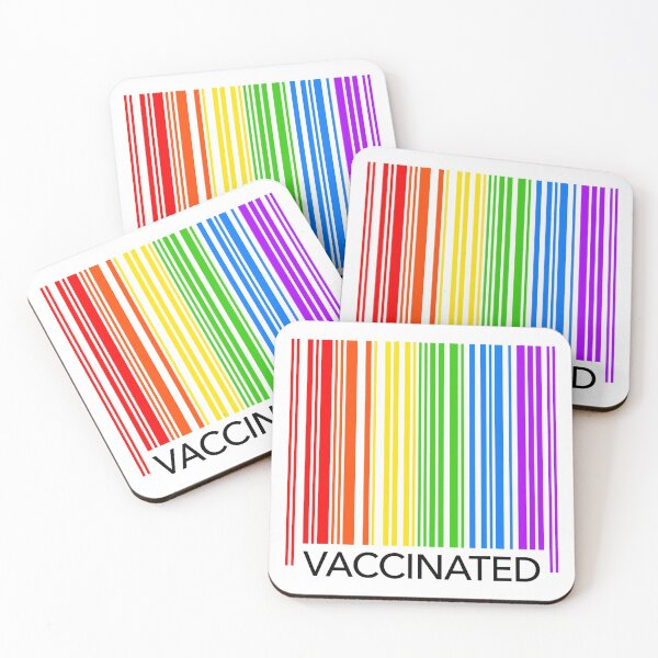 Item preview, Vaccinated - Pride Rainbow Barcode designed and sold by Thelittlelord.